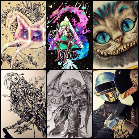 Brands that I use: Caran d'ache, Faber Castell, Holbein, Copic, Prismacolor and Van Gogh